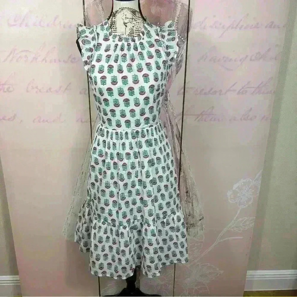 NWT J. Crew Mini Dress Ruffle Summer Floral Sleeves Cotton Pockets Women’s Sz 0 - Picture 3 of 10